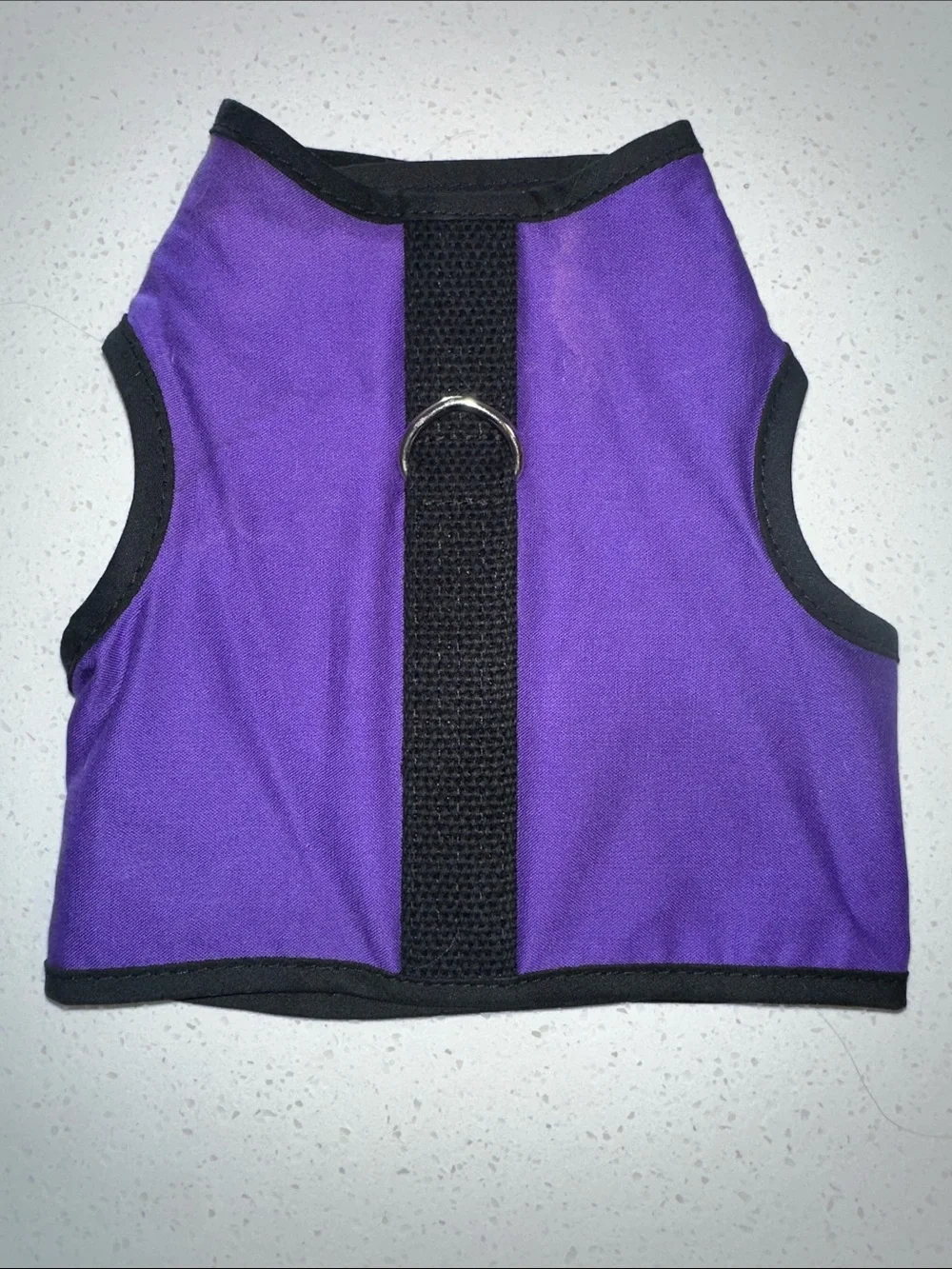 Kitty Holster - Purple Cat Harness with Black Trim and D-Ring.Size:S/M